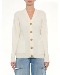 Balmain - Buttoned Cashmere Cardigan - Lyst