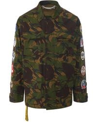 Off-White c/o Virgil Abloh - Off- Camouflage Patch Field Jacket, Long Sleeves, Army/, 100% Cotton - Lyst