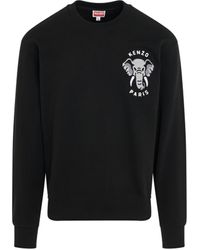 KENZO - 'Elephant Small Logo Sweatshirt, Long Sleeves, , 100% Cotton - Lyst