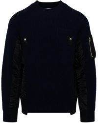 sacai 20AW Biker Zip Pullover Knit | venezafoods.com.br