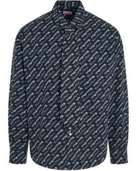 KENZO - By Verdy Tie Shirt, Long Sleeves, Midnight, 100% Cotton - Lyst