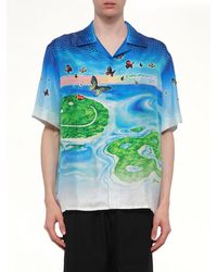 CASABLANCA - Beyond Destiny Cuban Collar Ss Shirt - Lyst