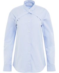 Off-White c/o Virgil Abloh - Off- Poplin Cross Belt Shirt, Long Sleeves, Light, 100% Cotton - Lyst