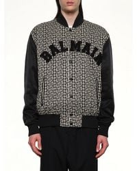 Balmain - Monogram Varsity Jacket - Lyst