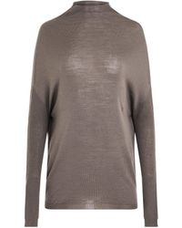 Rick Owens - 'Light Weight Crater Knit Sweater, Round Neck, Long Sleeves, , 100% New Wool, Size: Small - Lyst