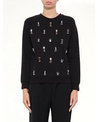 Lanvin - Embroidered Jersey Top - Lyst