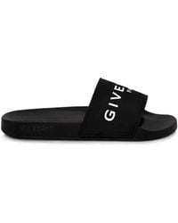 Givenchy - Logo Flat Sandal With Raised - Lyst