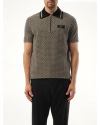 Balmain - Monogram Couture Label Zipped Polo - Lyst
