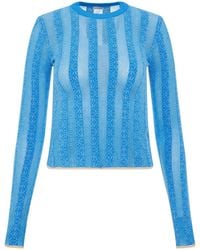 Loewe - Anagram Devore Viscose Sweater - Lyst