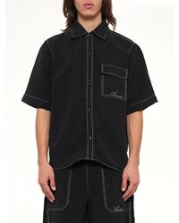Amiri - Script Linen Pocket Shirt - Lyst