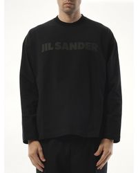 Jil Sander - Tonal Logo Long Sleeve T-Shirt - Lyst