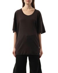 Lemaire - Rib T-Shirt, Round Neck, Short Sleeves, 100% Cotton - Lyst