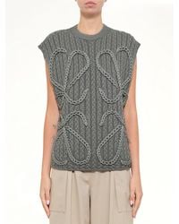 Loewe - Anagram Knit Vest - Lyst