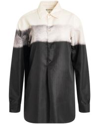 Maison Margiela - Heavy Twill Gradient Shirt, Long Sleeves, Pinstripes, 100% Polyester - Lyst