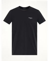 Balmain - Logo Flock Classic Fit T-Shirt - Lyst