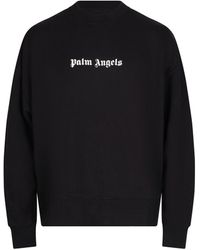 Palm Angels - Classic Logo Printed Sweatshirt, Long Sleeves, , 100% Cotton - Lyst