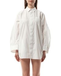 Sacai - Versatile Cotton Balloon Sleeve Shirt Dress - Lyst