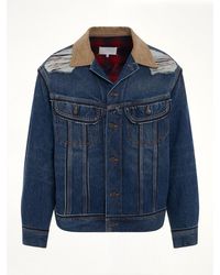 Maison Margiela - Deconstruction Cut-Out Denim Jacket, Long Sleeves, 100% Cotton - Lyst