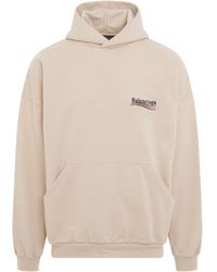 Balenciaga - Political Campaign Oversized Hoodie, Long Sleeves, Light, 100% Cotton - Lyst