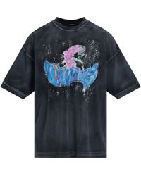 we11done - Logo Monster Print T-Shirt, Round Neck, Short Sleeves, , 100% Cotton, Size: Medium - Lyst