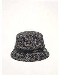 Loewe - Anagram Jacquard And Calf Bucket Hat, 100% Cotton - Lyst