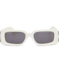 OFF-WHITE Cannes Cut-Out Cat-Eye Sunglasses White/Grey  (OERI021S22PLA0010107)