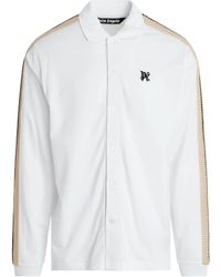 Palm Angels - Monogram Track Long Sleeve Polo, 100% Cotton, Size: Small - Lyst