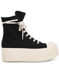 Rick Owens - Denim Double Bumper Sneakers, /Milk, 100% Cotton - Lyst