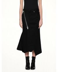 Sacai - Side Zip Denim Skirt - Lyst