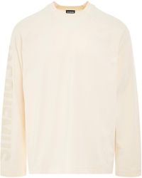 Jacquemus - Typo Logo Long Sleeve T-Shirt, Light, 100% Cotton, Size: Medium - Lyst