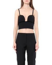 McQueen - Leaf Crepe Top - Lyst