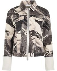 Helmut Lang - Cuff Zip Trucker, Long Sleeves, 100% Cotton, Size: Medium - Lyst