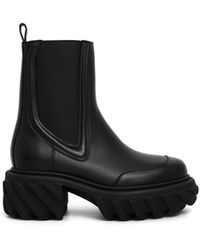 Off-White c/o Virgil Abloh - Off- Tractor Motor Chelsea Boots, , 100% Rubber - Lyst