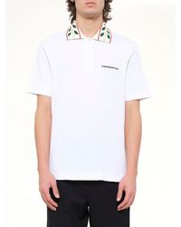 CASABLANCA - Textured Laurel Pique Polo - Lyst