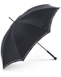 Alexander McQueen Leather Logo-print Umbrella in Black Save 27% Womens Accessories Umbrellas 