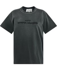 Maison Margiela - 'Cotton Jersey Logo T-Shirt, Short Sleeves, Washed, 100% Cotton, Size: Small - Lyst