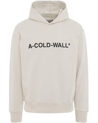 A_COLD_WALL* - 'Essential Logo Cotton Hoodie, Long Sleeves, , 100% Cotton, Size: Small - Lyst