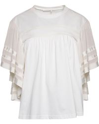 Chloé - 'Haut Top, Optic, Size: Small - Lyst