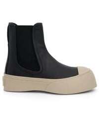 Marni - Pablo Chelsea Leather Boots, 100% Leather - Lyst