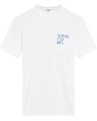 Loewe - 'Anagram Pocket T-Shirt, Round Neck, Short Sleeves, , 100% Cotton, Size: Small - Lyst