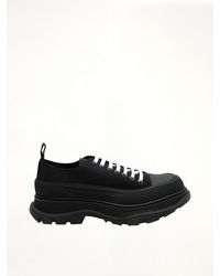 McQueen - Tread Cotton-Canvas Low-Top Trainers - Lyst
