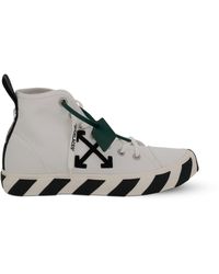 mid top vulcanized canvas white black