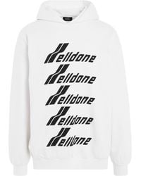 we11done - Multiple Front Logo Hoodie, Long Sleeves, 100% Cotton - Lyst