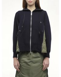 Sacai - X Sponge Sweat X Nylon Twill Hoodie, 100% Cotton - Lyst