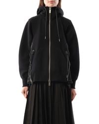 Sacai - X Sponge Sweat X Nylon Twill Hoodie, Long Sleeves, 100% Cotton - Lyst