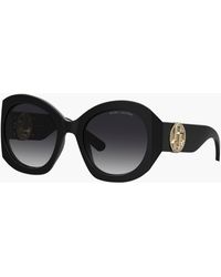 Marc Jacobs - The Crystal J Marc Oversized Sunglasses - Lyst