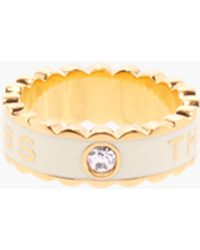 Marc Jacobs The Medallion Gold-tone, Resin And Crystal Ring - Metallic