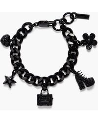 Marc Jacobs - The Pave Mini Icon Charm Bracelet - Lyst