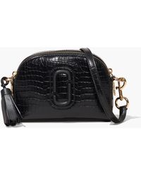 marc jacobs rewind croc embossed oval crossbody bolsa