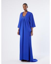 Marina Rinaldi - Besticktes Kleid Aus Krepp-Cady - Lyst